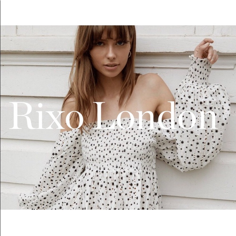 Rixo Bethany Eyelet Mini Dress